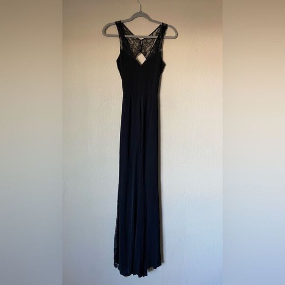 Reformation Black Jumpsuit Backless Lace Size XS/S - Picture 8 of 14
